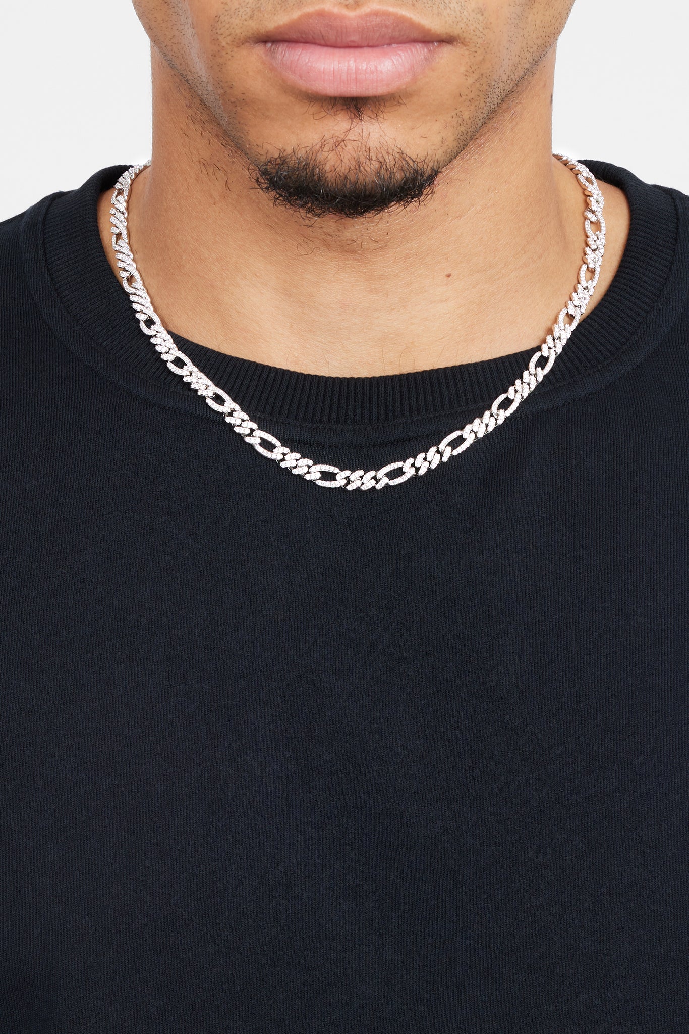 6 mm Iced Figaro Kette